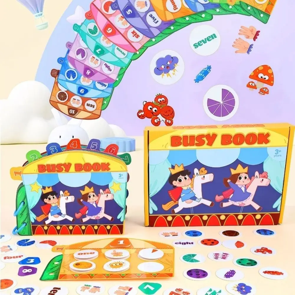 Interactive Learning Digital Cognitive Quiet Book Repeated Pasting Matching Game Montessori Quiet Busy Book Cartoon