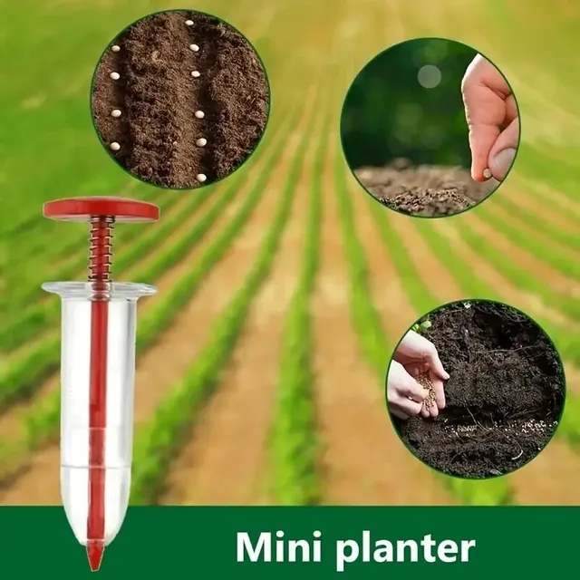 1pc Garden Seeds Dispenser,Mini Handheld Flower Grass SyringeSeeder Garden Seeds Dispenser Sowing Supplies For Garden Seeds 6