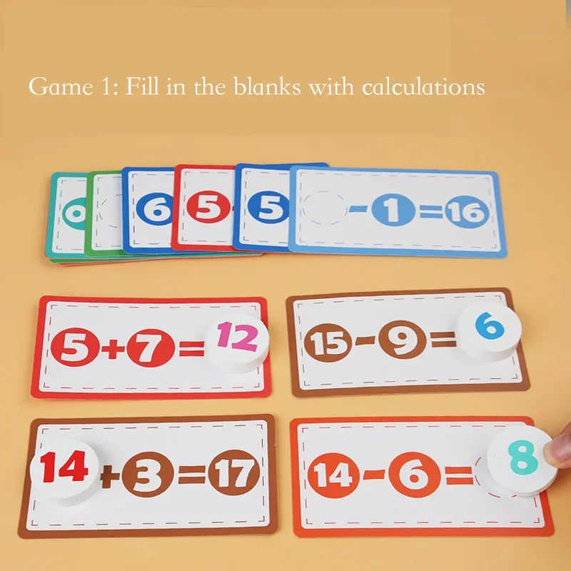 Children's early education math toys, addition and subtraction chess, parent-child interaction, math enlightenment 2