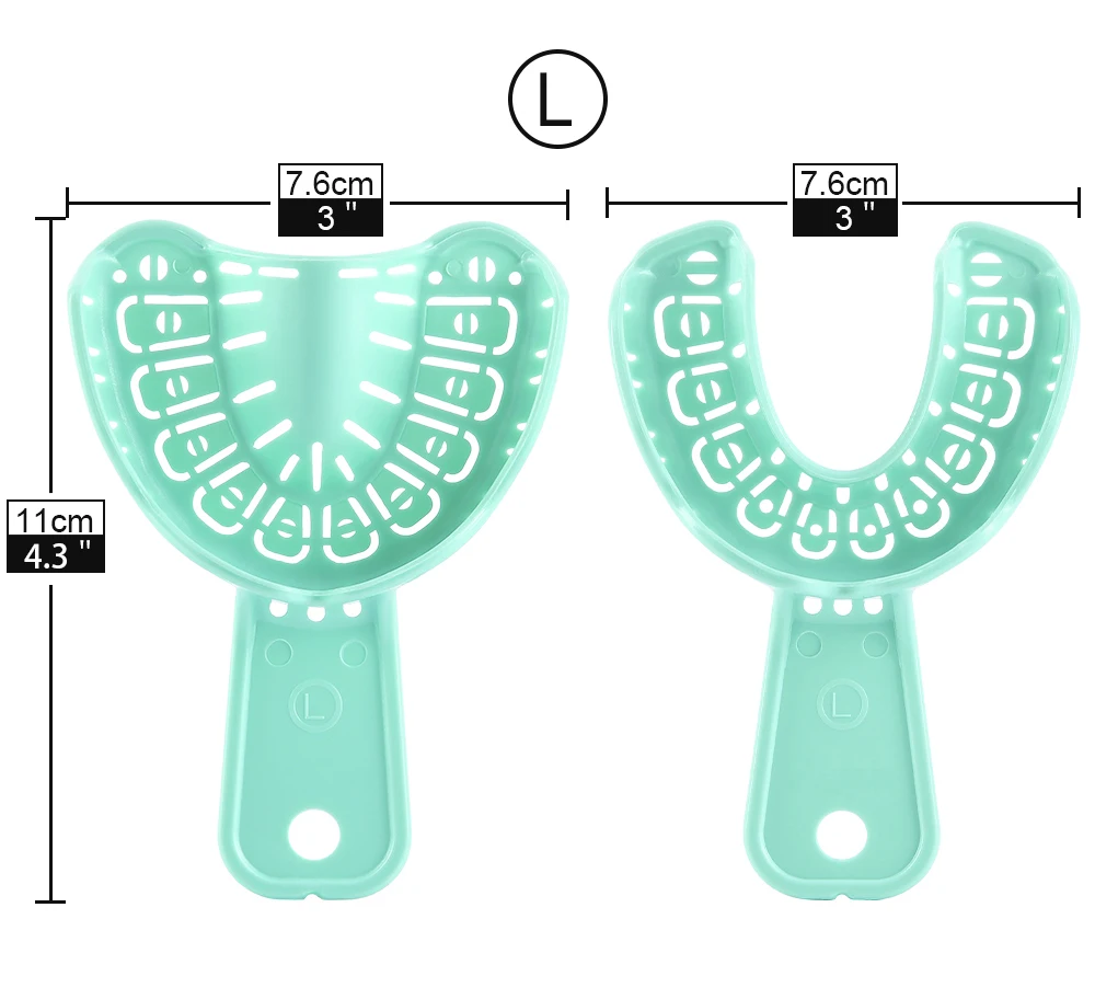 AZDENT 3 Paar Zahnimplantat-Tabletts, grün, mit vollem Mund, abnehmbare Teilform, groß, mittel, klein, Zahnheilkunde-Werkzeuge – Detail 4