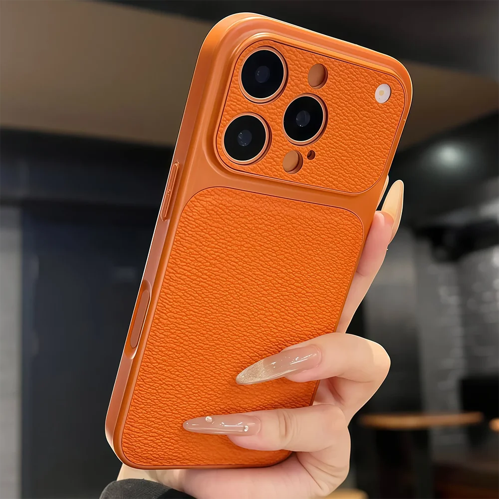 Luxury Leather Texture Shockproof Bumper Phone Case