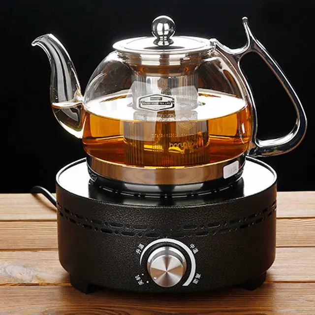 Glass Teapot Gas Stove Induction Cooker Water Kettle With Filter Heat –  TheWokeNest