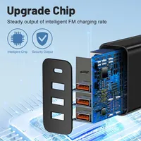 Многопортовое настенное зарядное устройство всего 20 Вт, USB-адаптер PD для Xiaomi iPhone 13 12 для зарядки мобильного телефона Samsung — изображение 4