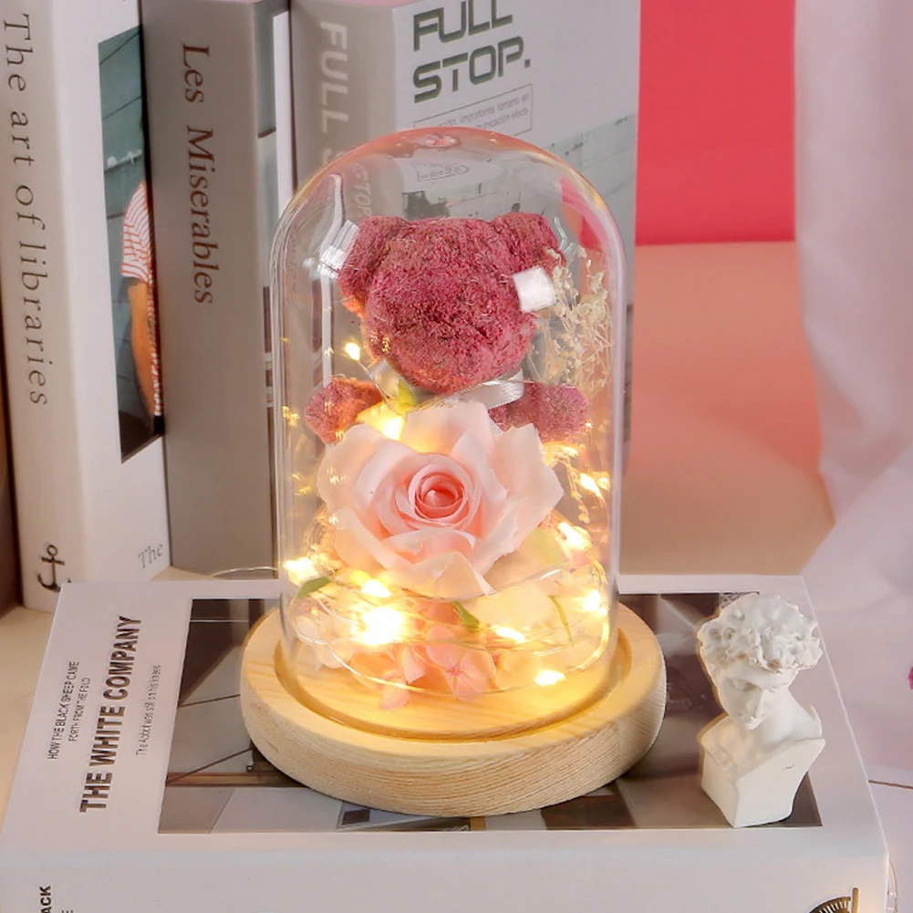 Artificial Flowers Rose Bear Girlfriend Anniversary Christmas Valentine's Day Gift Birthday Present For Wedding Party for Lover