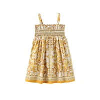 2024 Children Girls Casual Dress Floral Print Toddler Designer Clothes for Princess Party Fashion Elegant Keen-length Costume 3