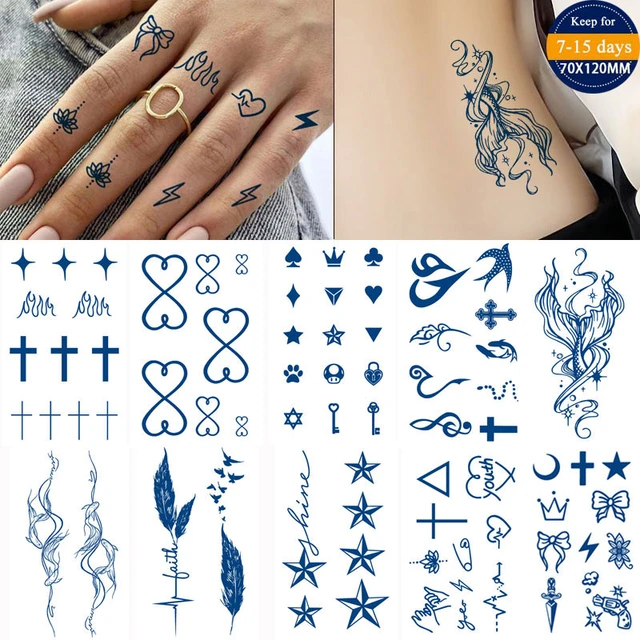 Mão duradoura volta tatuagem para mulher homens falso tatuagem à prova  dwaterproof água flor tatuagem adesivos moda braço tatuagem novas tatuagens  temporárias - AliExpress