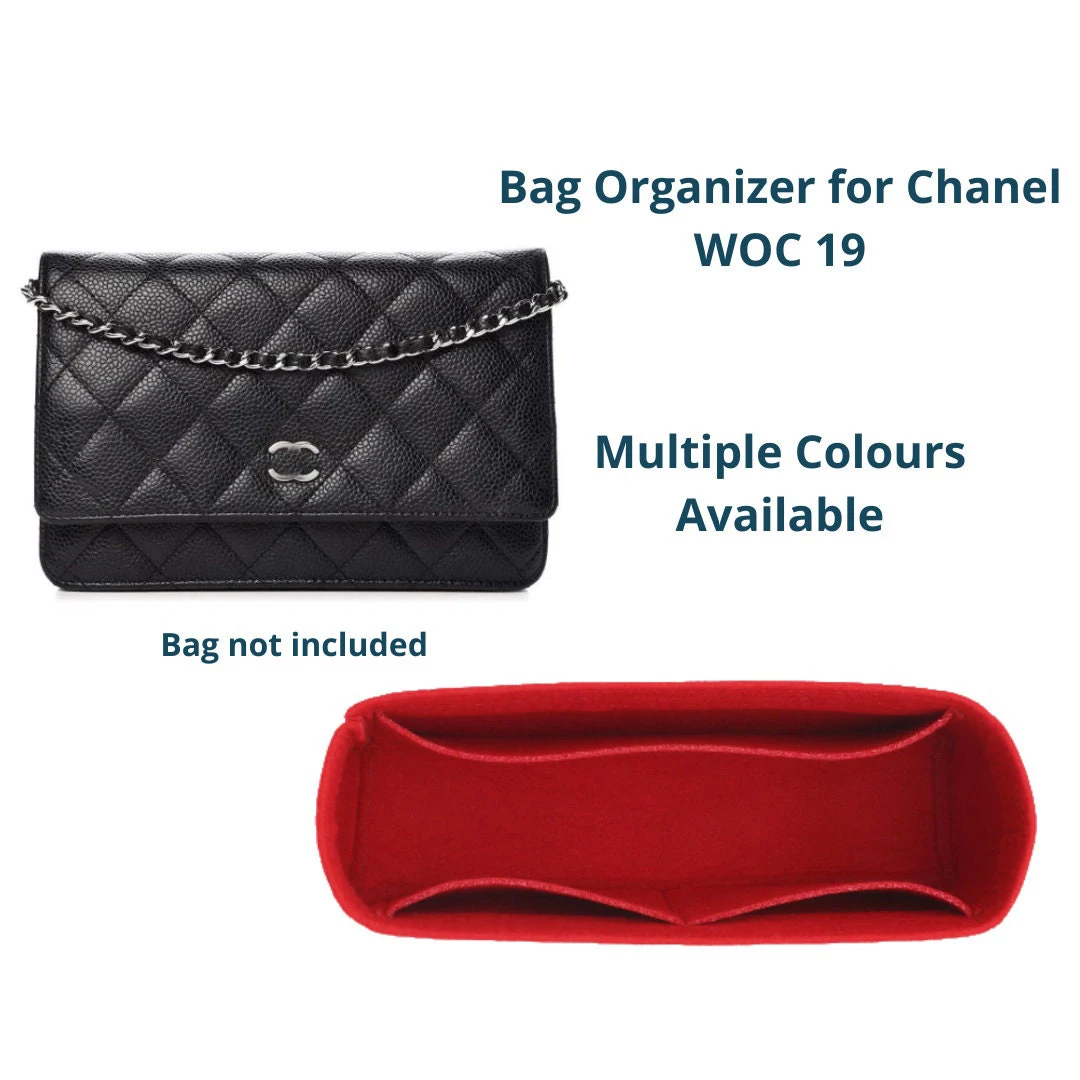 Purse Organizer for Chane19 Designer 19 Handbags | Fit Wallet On Chain WOC  Sholouder Bags Inner Insert ,Tote Liner Shaper
