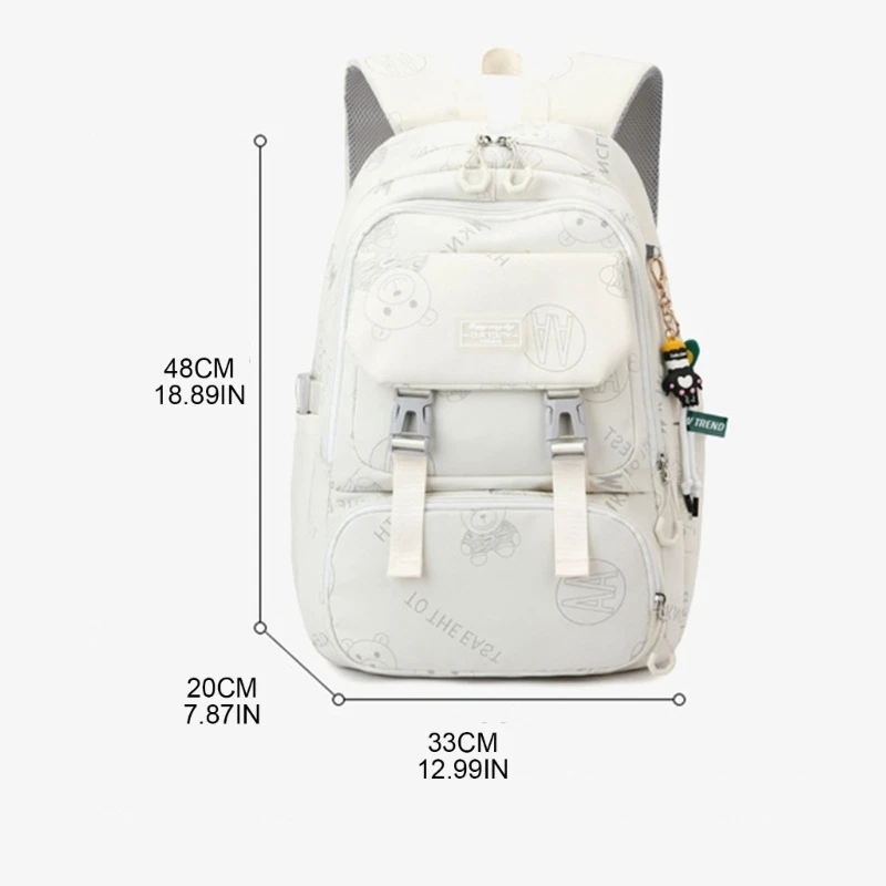 Pendant Backpack Bookbag Casual Travel Laptop Bag Teen School Bookbag