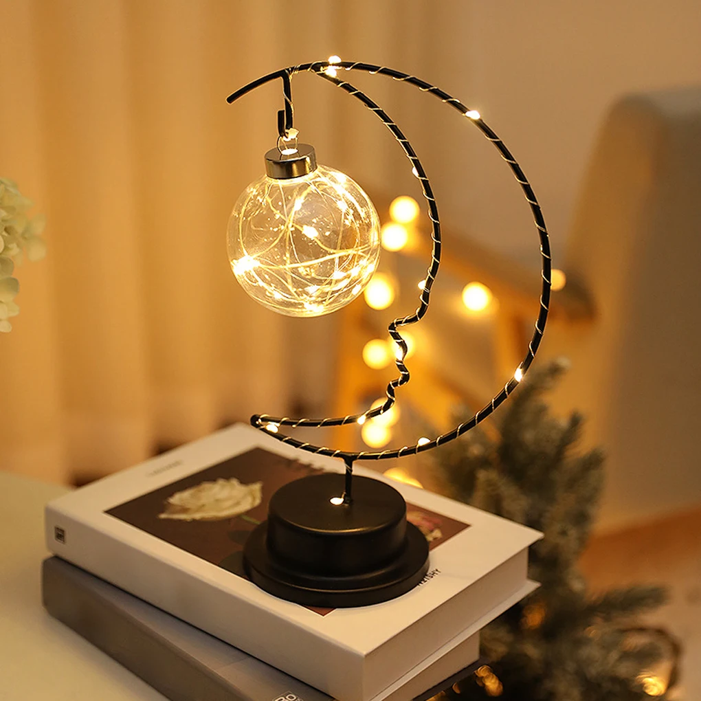 

Moon Shape Night Light Portable Replacement Decorative Battery Powered Warm White Home Dormitory Atmospheres Lamp