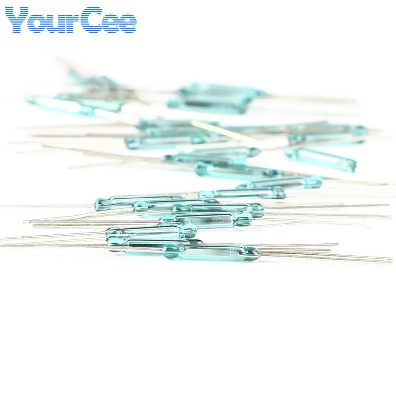 10pcs MKA10110 Reed Switch 1.8*10mm Magnetic Control Switch Green Glass
