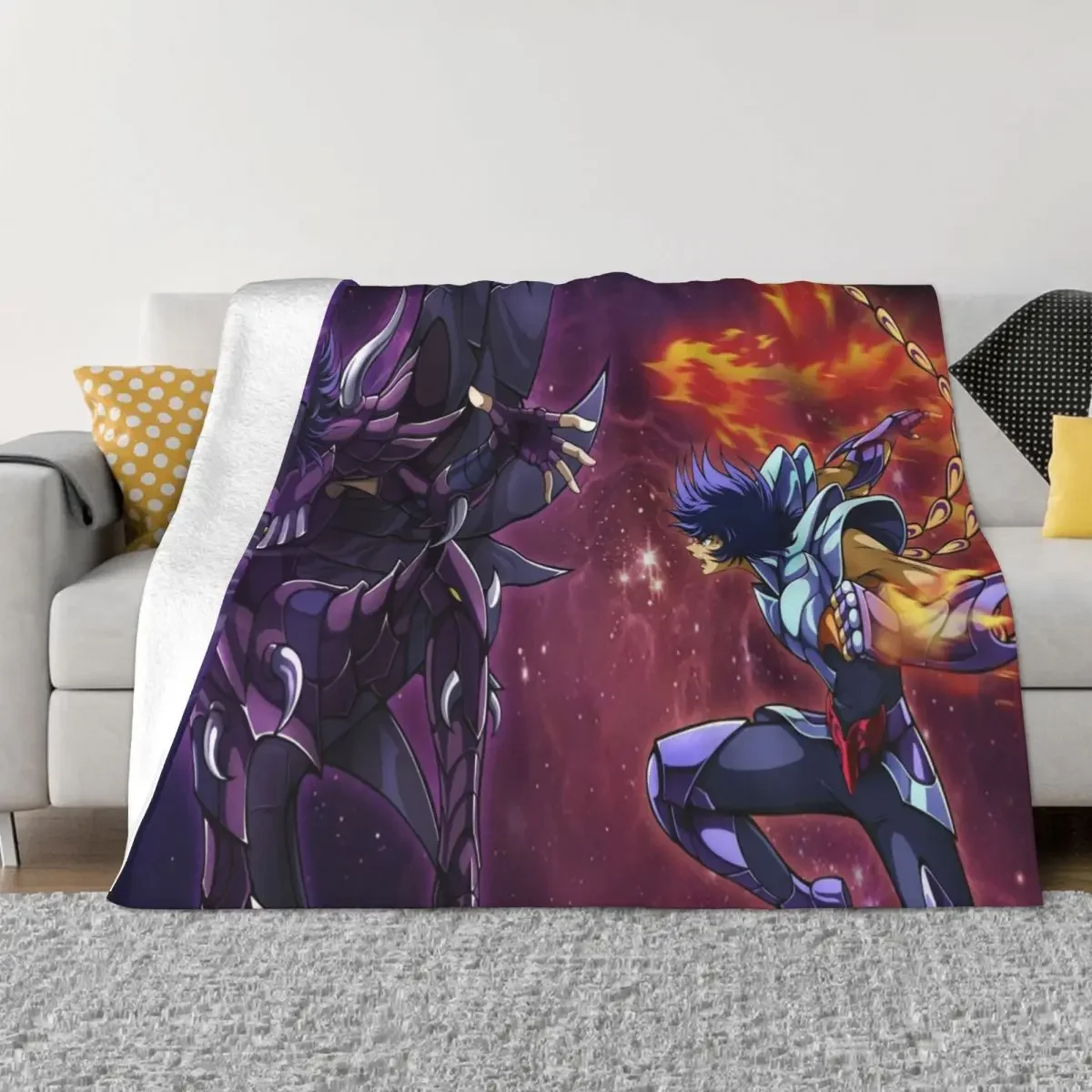 

Saint Seiya Shun Manga Awakening Portable Warm Throw Blankets for Bedding Travel