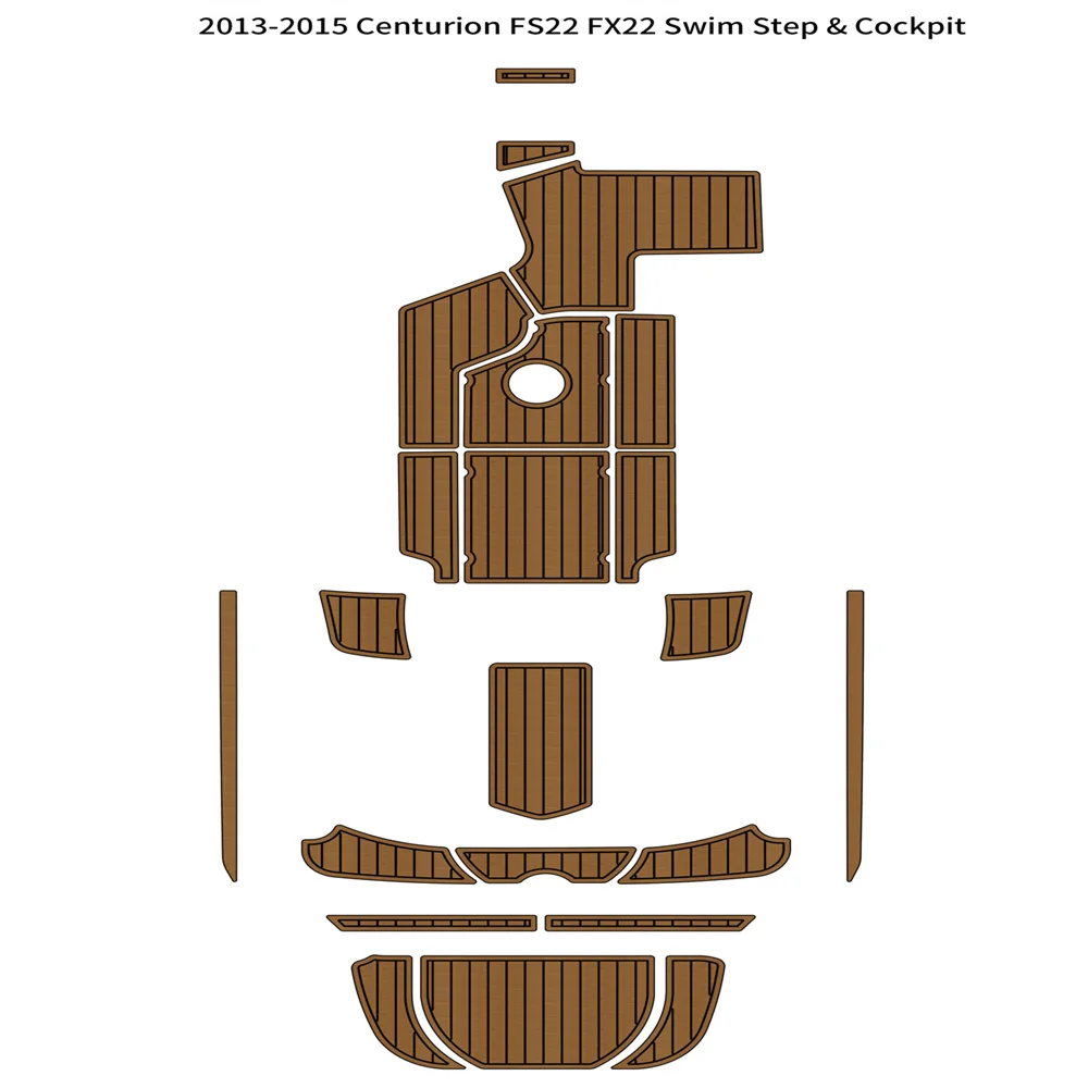 2013-2015 Centurion Fs22 Fx22 Swim Platform Cockpit Pad Boat Eva Teak Floor Mat