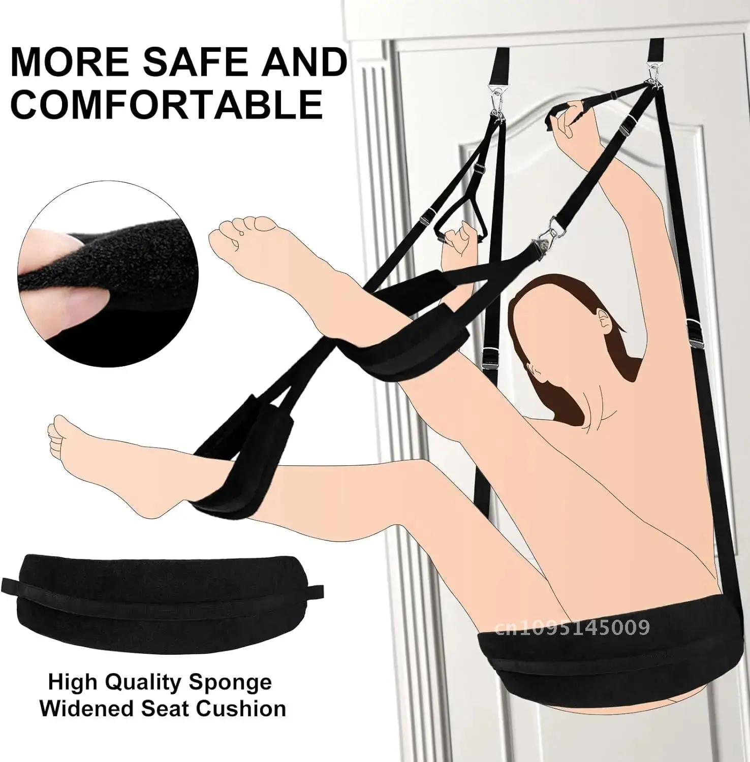 5 in 1 Sex Swing BDSM Thigh Restraints Kit Door Bondage Wrist and Swing Restraint Toys Restraints Sex and Ankle