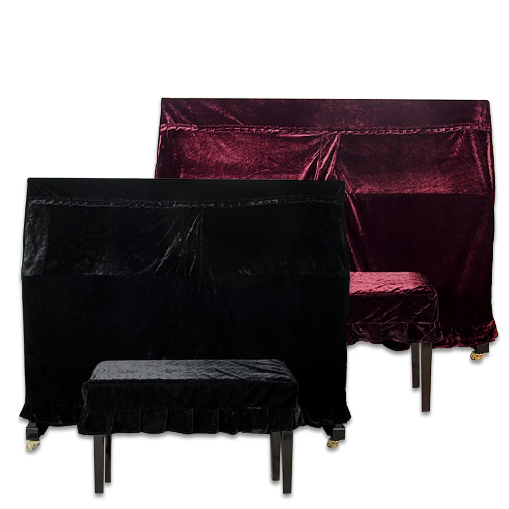 Soft Velvet Decorated Piano Cover Macrame Hand Wash Practical Home Dust-Proof Protective Anti-scratch piano cover,piano keyboard cover,piano keyboard covers,electronic piano bag