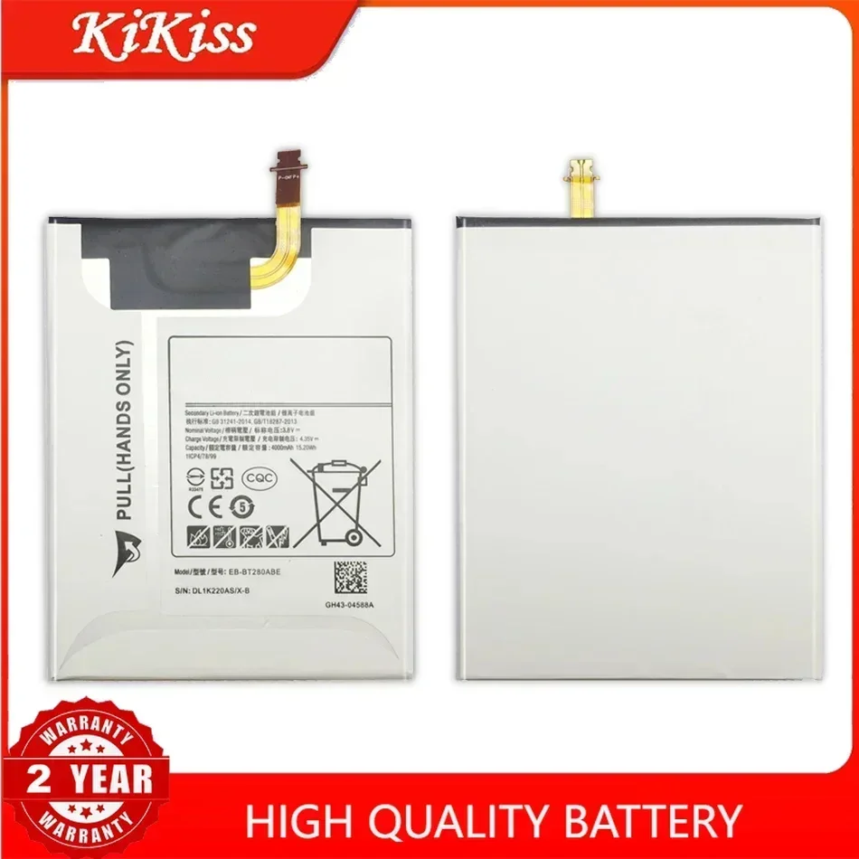 Tablet EB-BT280ABE 4000mAh Battery for Samsung Galaxy Tab A 7.0 SM-T280 T280 T285 Replacement Batteries Bateria Warranty + NO