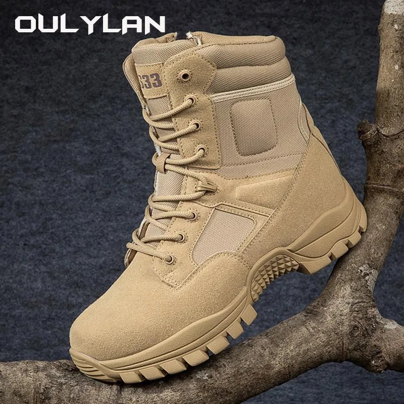 

Outdoor Summer Breathable New Tactical Boots Men Special Forces Sports Hiking Climbing Shoes Combat Boots Men's Army Ankle Boots