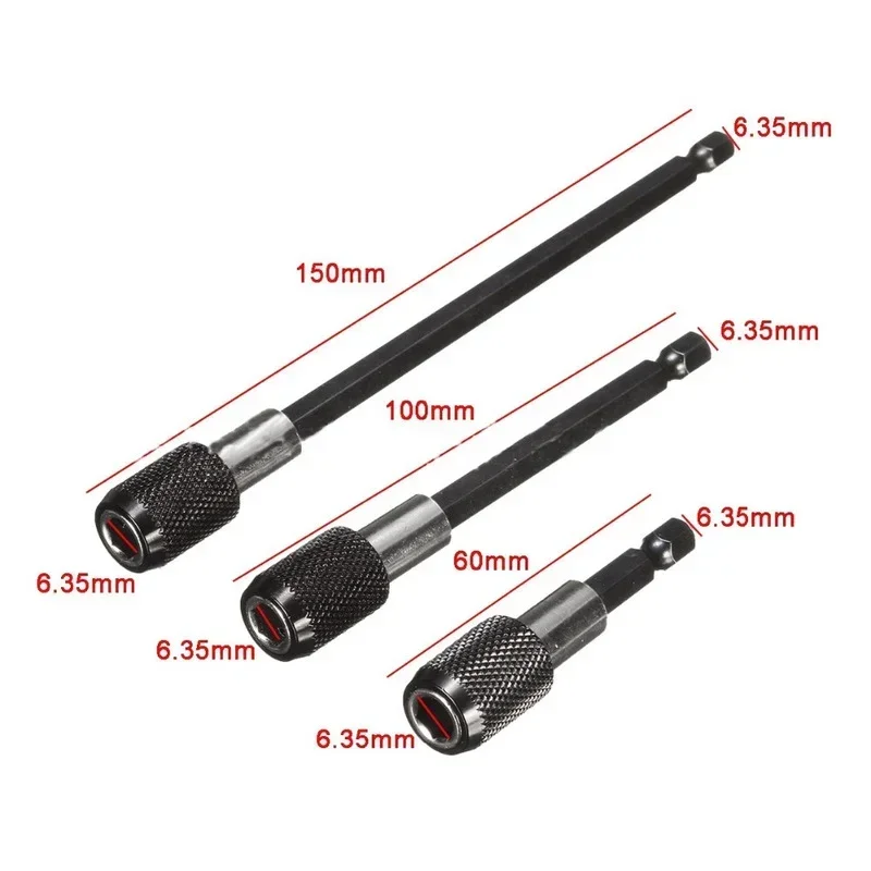 

1/4 Inch Head Extension Rod Batch Magnetic Screwdriver Quick Transfer Lever Self-locking Extension Rod 60/100/150mm Hand Tools