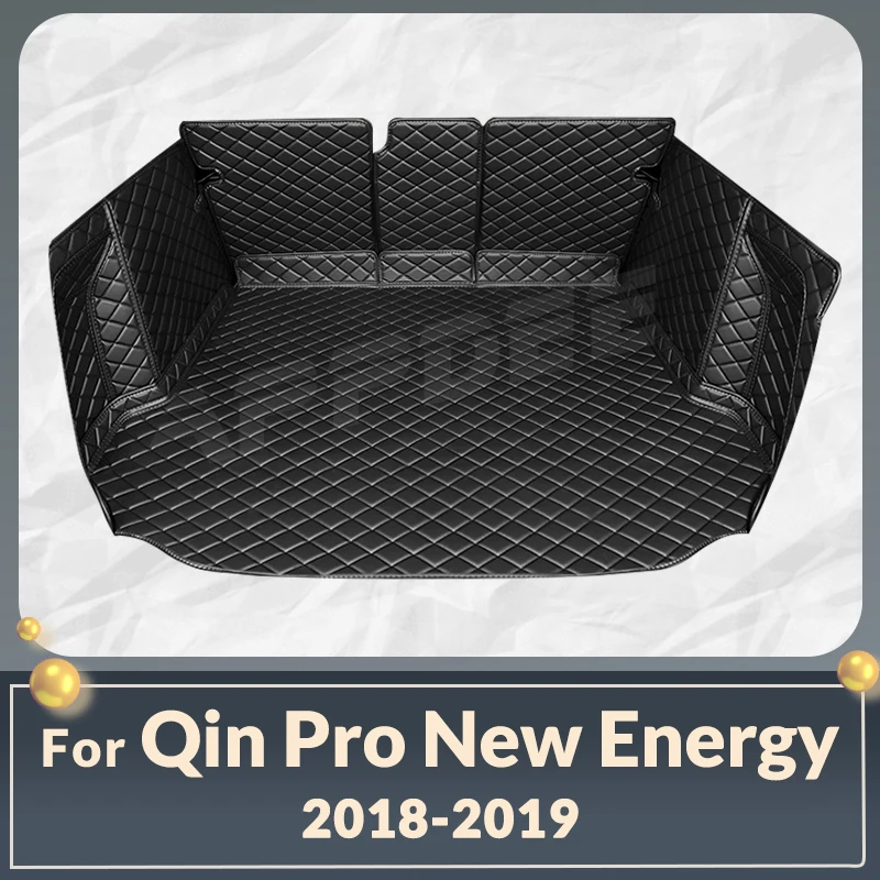 

Автомобильный коврик для багажника с полным покрытием для Qin Pro New Energy 2018 2019, автомобильный коврик для багажника, подкладка для груза, защитные аксессуары для интерьера