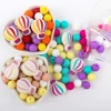 5/20/50pcs Silicone Beads Baby Rainbow Air Balloon Teething Focal Beads Chewing Toy DIY Pacifiers Chain Clip Accessories 4
