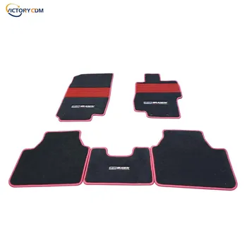For Honda Accord CL7 CU2 2003-2008 5PCS Full Set Custom Fit Floor Mats Premium Velour Carpet with Anti-Slip Backing LHD/RHD 1
