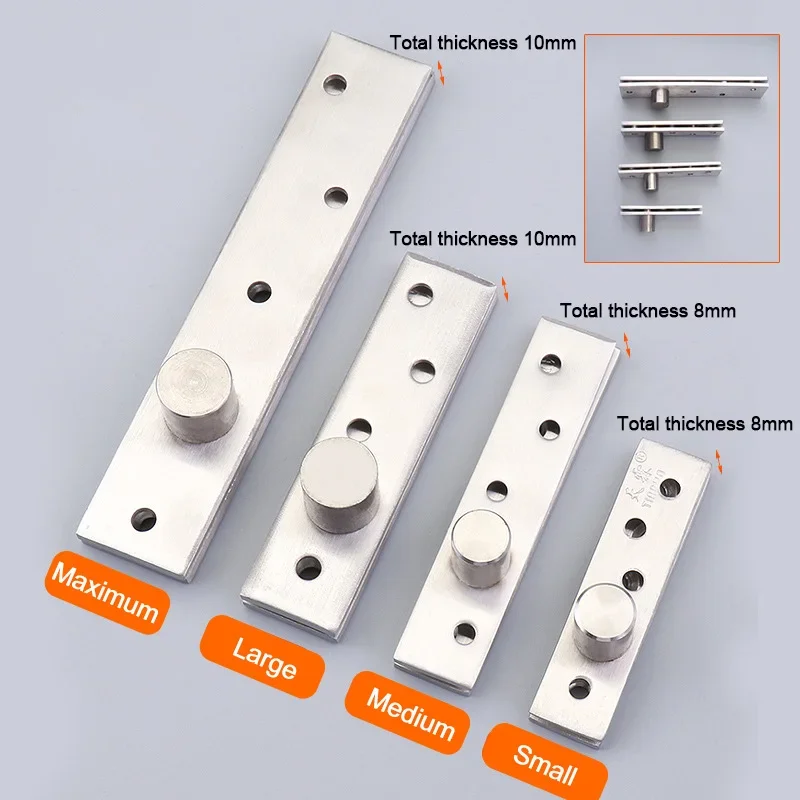 Stainless Steel Door Hinges Central and Offset-Axes Rotating Hinge 360 Degree Door Pivot Hinge Concealing Up Down Shaft for Wooden Doors Stainless Steel