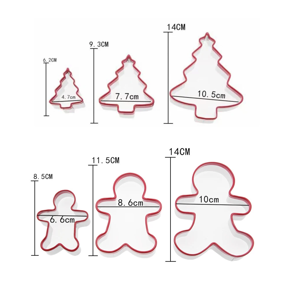 Set(3pcs) Creative Stainless Steel Gingerbread Man Christmas Biscuit Mold Fruit Cutting Mold Kitchen Baking Tool cookie cutter baking mold cookie mould baking decorating tools