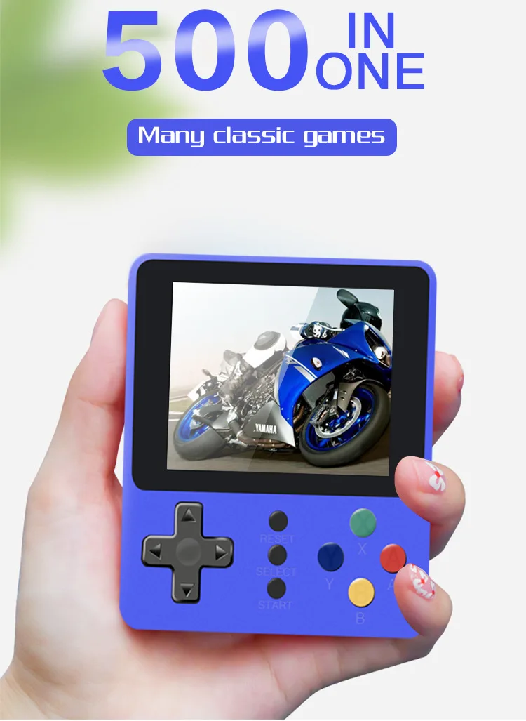 500 In 1 Mini Fc Retro Retro Classic Game Console 3 Inch LCD Video Game Handheld Handheld Game Console