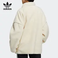 Adidas officiel authentique trois rayures femme laine d'agneau chaud col rabattu manteau HC6602 2