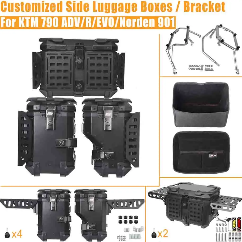For KTM 790 Adventure ADV R EVO 890 Norden 901 Motorcycle Trunk Side ...