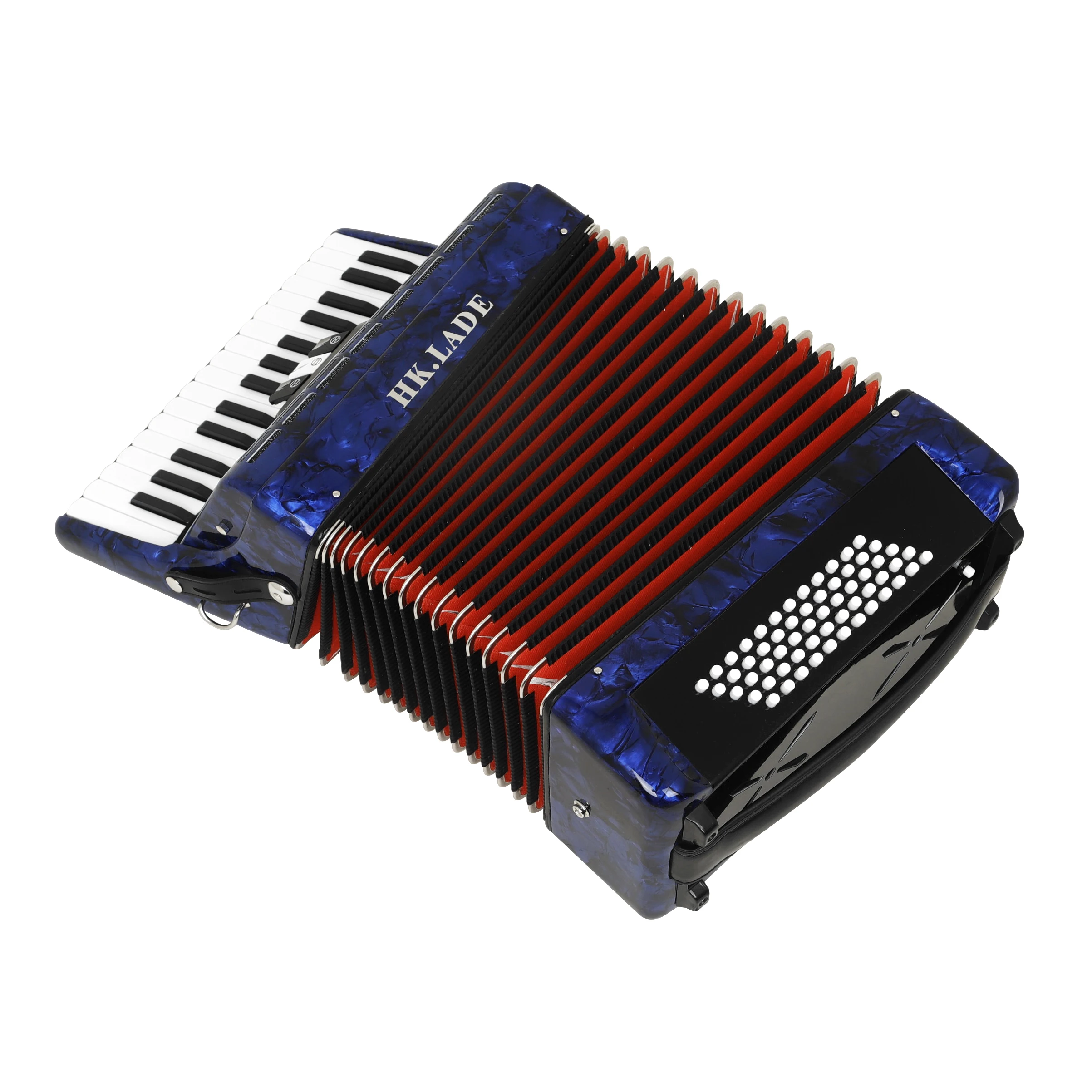 HK · LADE Rot/Blau Akkordeon 30/32 Tasten 30/72 Bass 3 Tastatur Stimme Professionelles Bajan Akkordeon für Performance-Instrumente – Detail 6