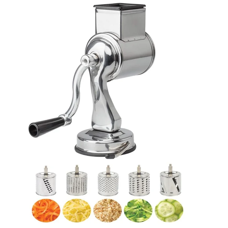 Grater Suction Cups 5 Drums Vegetable Cutter Slicer Shredder Stainless Steel Kitchen Tools Kitchen Gadgets vegetable slicer vegetable chopper kitchen cutter
