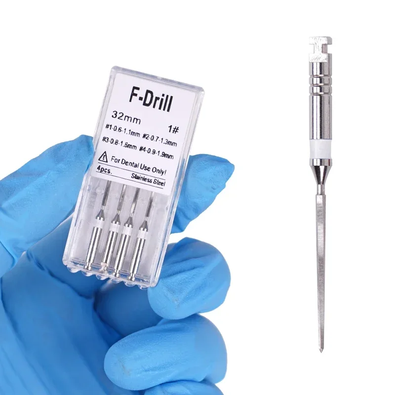 6×4Pcs/Box Dental Drills Fiber Post Engine Stainless Steel Drill Endodontic Root Canal Files Refills Instrument_voghion.com