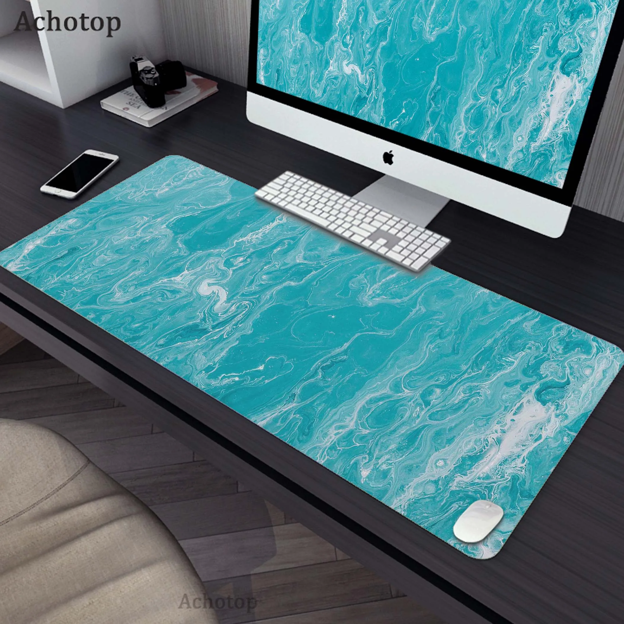 

Gaming Mousepad Locking Edgedesign Marble Pattern Mouse Pad Mousemat Non-slip Rubber Pads Desk Mat Game Pads Keyboard Pads