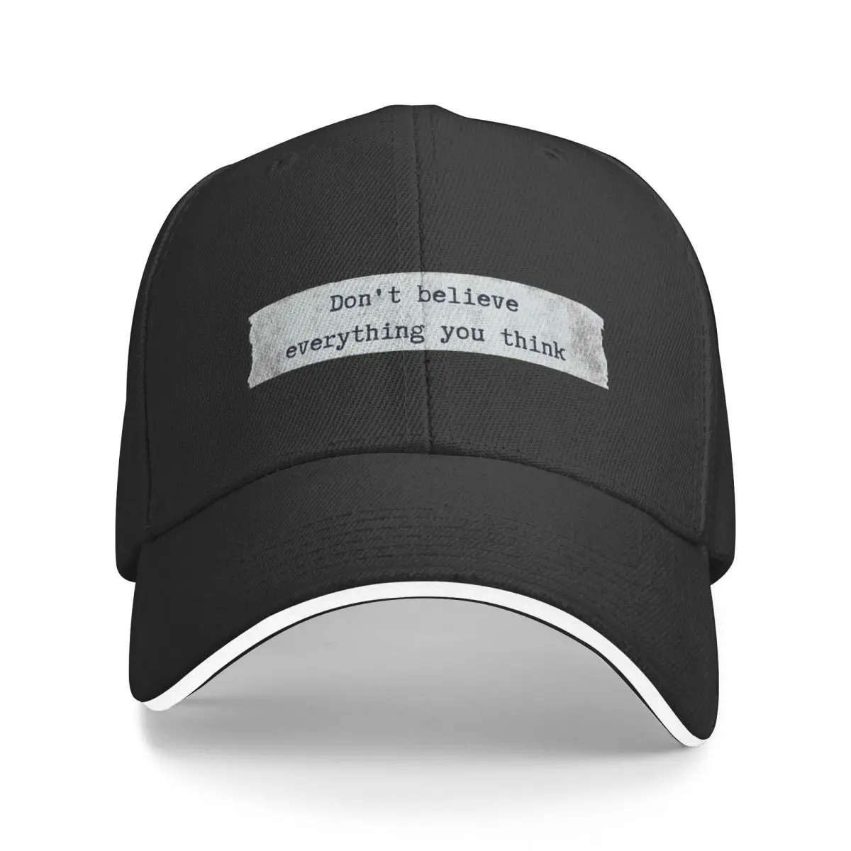 

New Don't believe everything you think - Motivational quote Baseball Cap Bobble Hat derby hat Man Hat Women's
