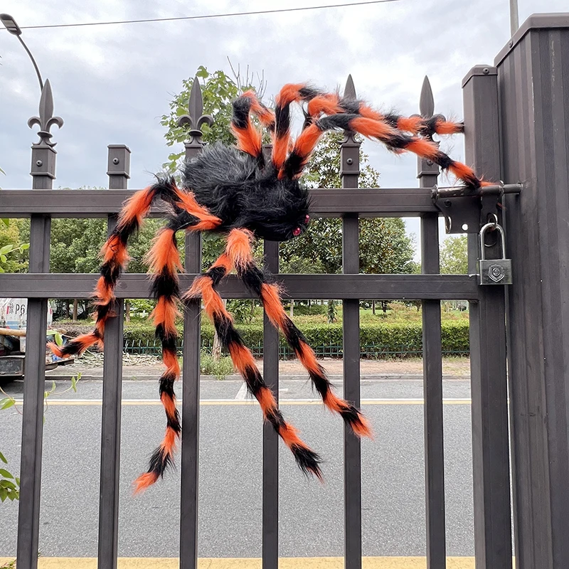 2 Ragni Di Halloween Pelosi E Realistici, Dimensioni Grandi (75+90 Cm O 125+150 Cm) - Decorazione Spaventosa Per Casa, Giardino E Feste