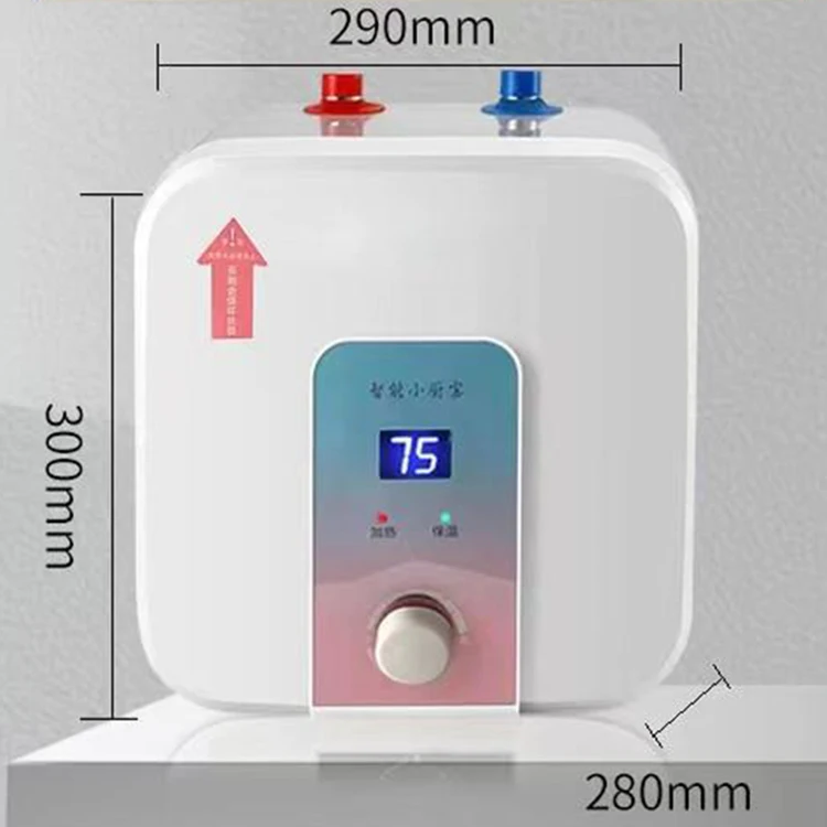 6-10L Calentador De Agua 5500W ไฟฟ้าทันทีเครื่องทําน้ําอุ่นเครื่องทําน้ําอุ่นไฟฟ้าพร้อมจอแสดงผลดิจิตอล 1