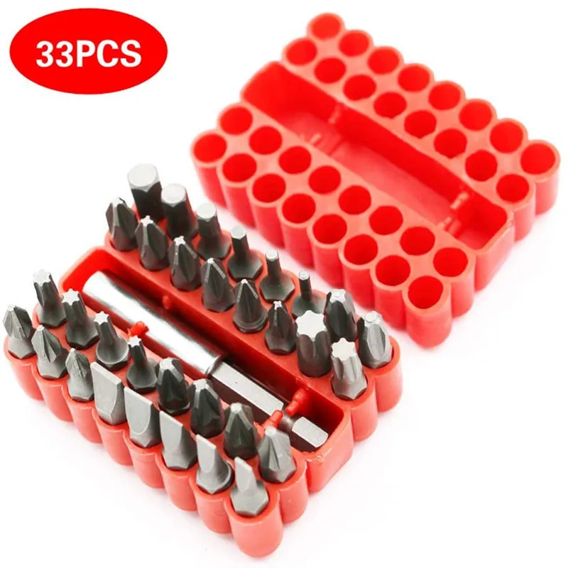 Electric Screwdriver Bit Combination Set 33pcs Hexagonal Plum Blossom Three-Claw Four-Claw Slotted Screwdriver Accessories screwdriver set magnetic screwdriver bits hex sockets set magnetic screwdriver set precision screwdriver set magnetic screwdriver bit set hexagonal screwdriver set screwdriver bit