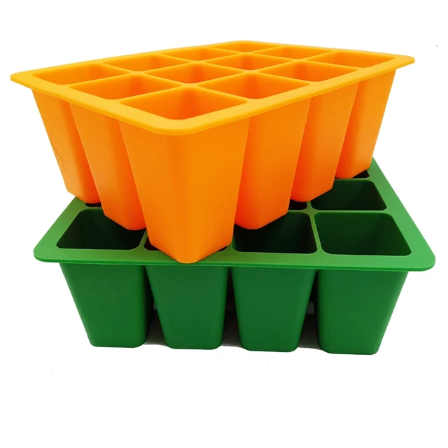 Növényi Vetés Edénykertészet Virágok És Gyümölcsök Zöldségek Átültetése 12 Rácsos Edény Szilikon Palánta Edények - Image 2