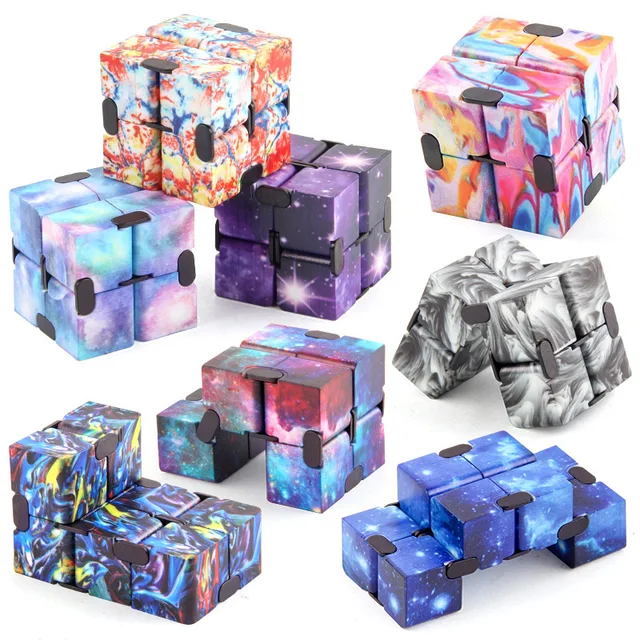 Starry Sky Infinite Cube Magic Cube Decompression Puzzle Toy Maze Infinite Cube Fidget Toys Children Adult Stress Reliever Toys 2