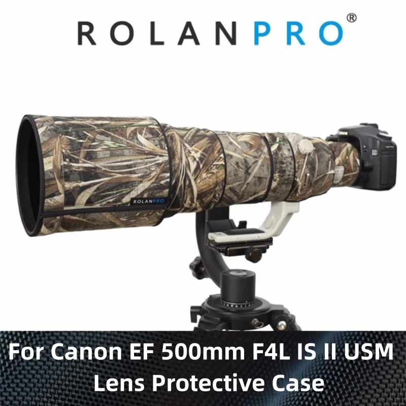 

ROLANPRO Waterproof Lens Camouflage Coat For Canon EF 500mm F/4 L IS II USM Rain Cover Lens Protective Case Guns Sleeve