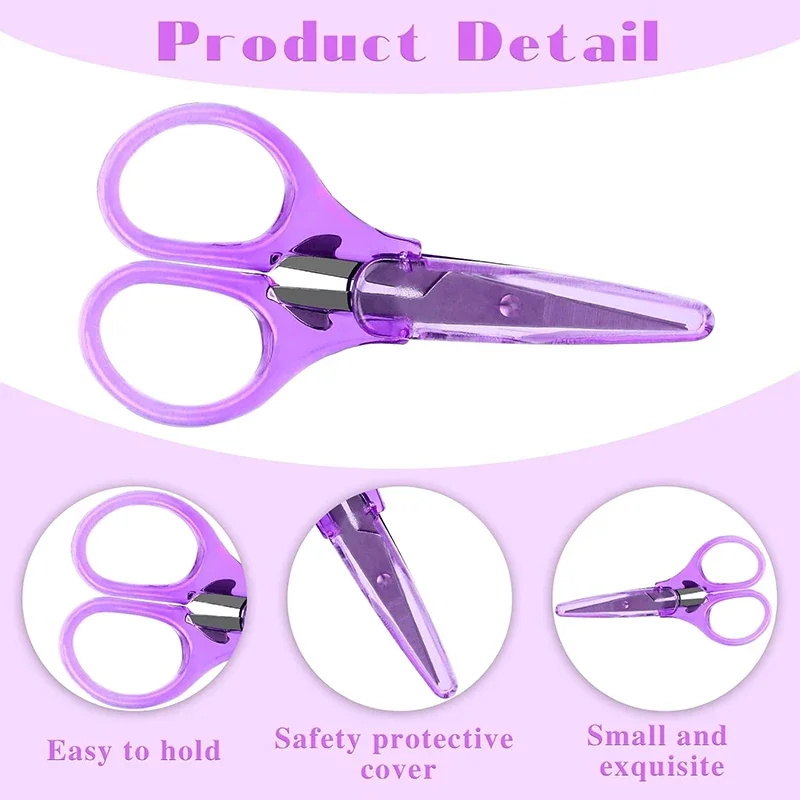 Kids Scissors Paper Cutting Scissors with Cap Sharp with Safe Cover Stainless Steel Mini Sewing Knitting Crafting Tool sewing scissors craft scissors paper scissors