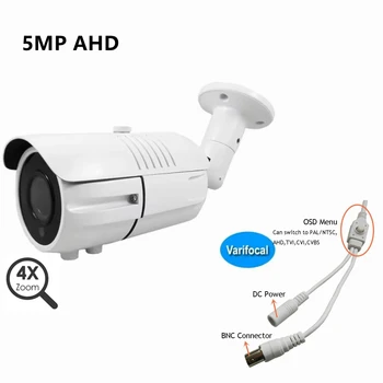 AHD Camera 2MP 5MP 2.8-12mm Manual Variffocal Surveillance Outdoor Waterproof CCTV Infrared Bullet Home Security Camera with OSD 1