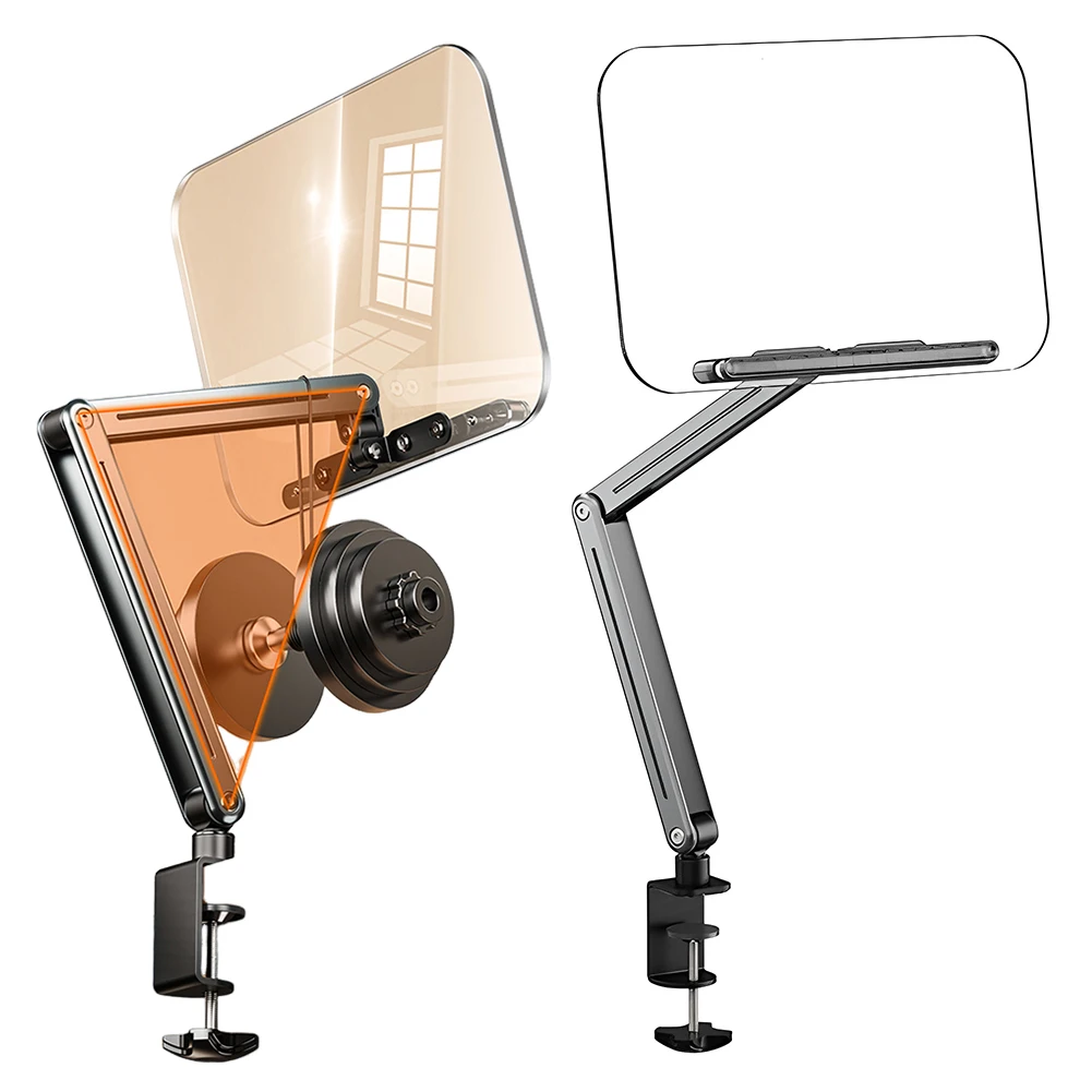 탄성 페이지 클립이 있는 아크릴 책꽂이 접이식 책 지지대 레시피 시트 악보 태블릿용 접이식 데스크탑 라이저 스탠드