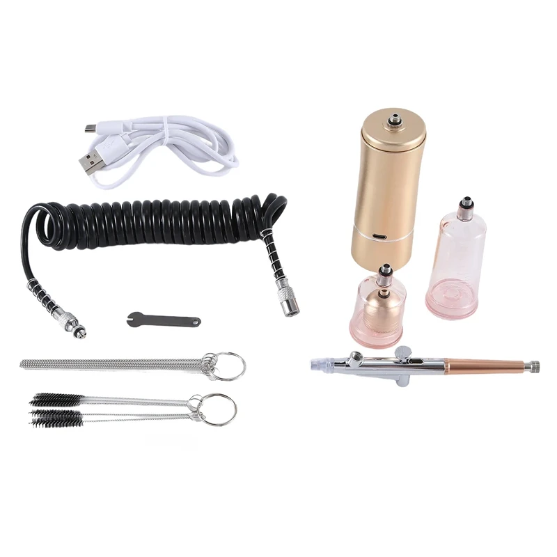 

Airbrush Kit With Compressor,Air Brushes With 0.3Mm Nozzle And Cleaning Brush Set For DIY Painting, Art CNIM Hot