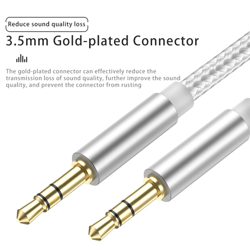 Universal 3.5mm AUX Audio Cable for Headphones and Speakers