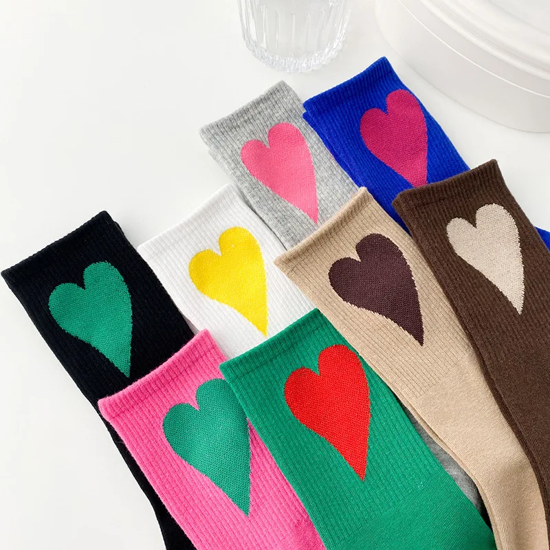 

Autumn Winter New Socks Women Love Heart Korean Couples Ins Cotton Socks Funny Socks Foot Warmer Women Socks
