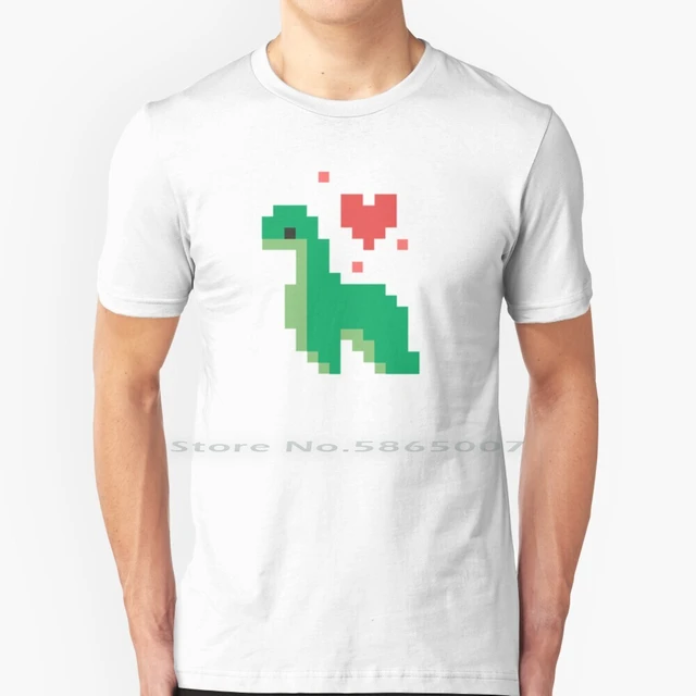  You Are Offline T-Rex [Dino Run] Pixel Art Dinosaur Game Long  Sleeve T-Shirt : Clothing, Shoes & Jewelry