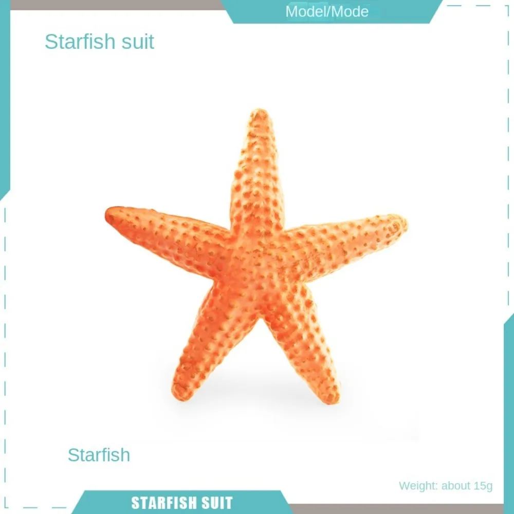 Solid Ocean Animal Figurine Marine Animals Lifelike Jellyfish Starfish Anemones Plastic multi-colored Sea Life Model
