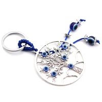 Turkish Blue for Evil Eye Beads Pendant Wall Hanging Decor Lucky Keychain Garden Home for Protection Car Blessing 2