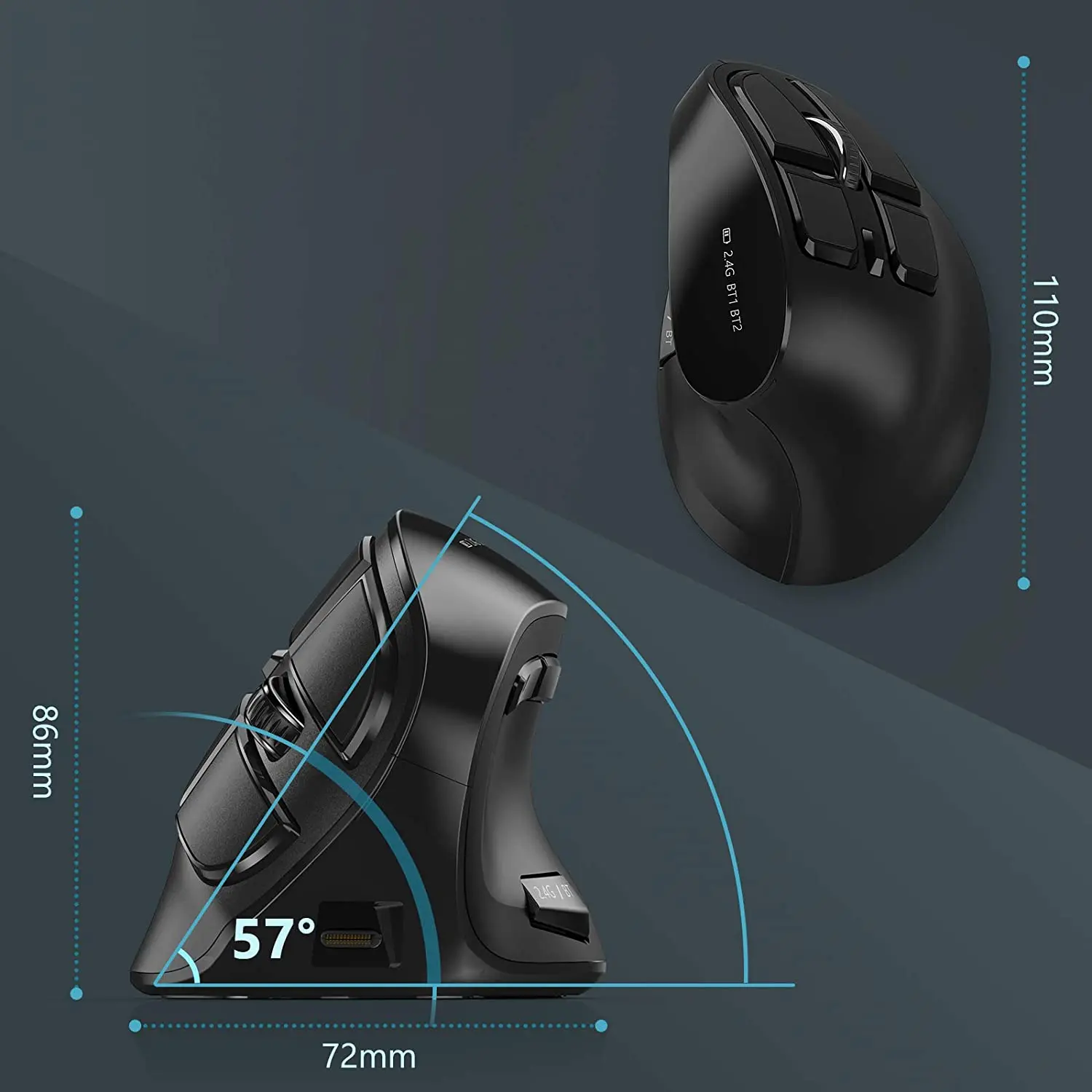 2.4g, usb, ergonômico, para tablet, laptop, pc, mac, ipad